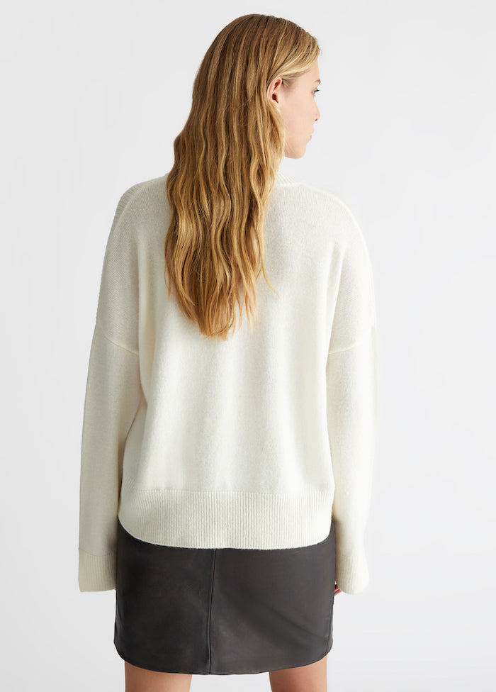 Pull col roulé blanc Liu Jo