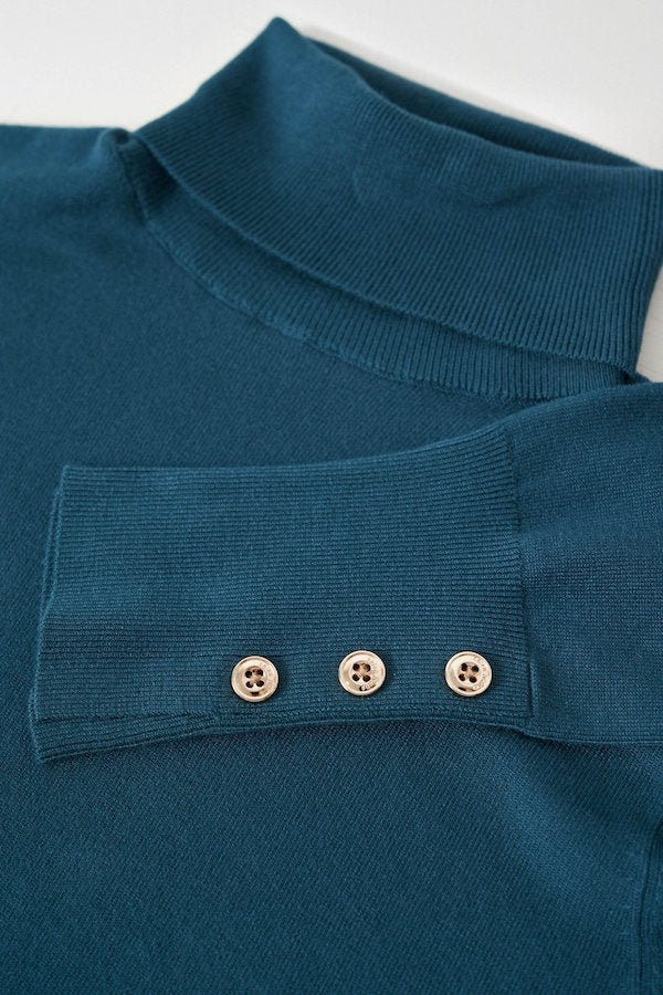 Pull col roulé femme pétrole Salsa