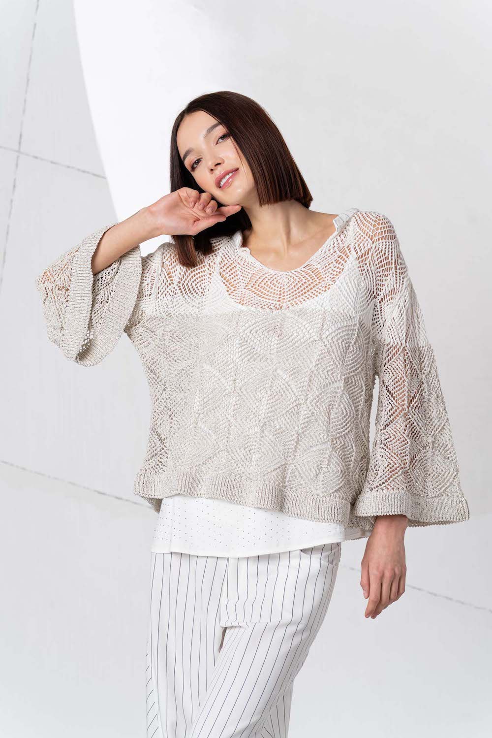 Pull en maille ajourée Elisa Cavaletti