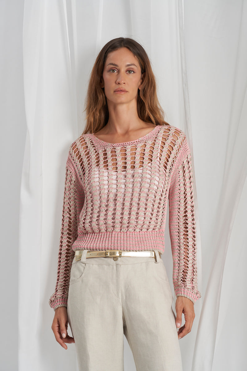 Pull en maille ajourée Tricot Chic