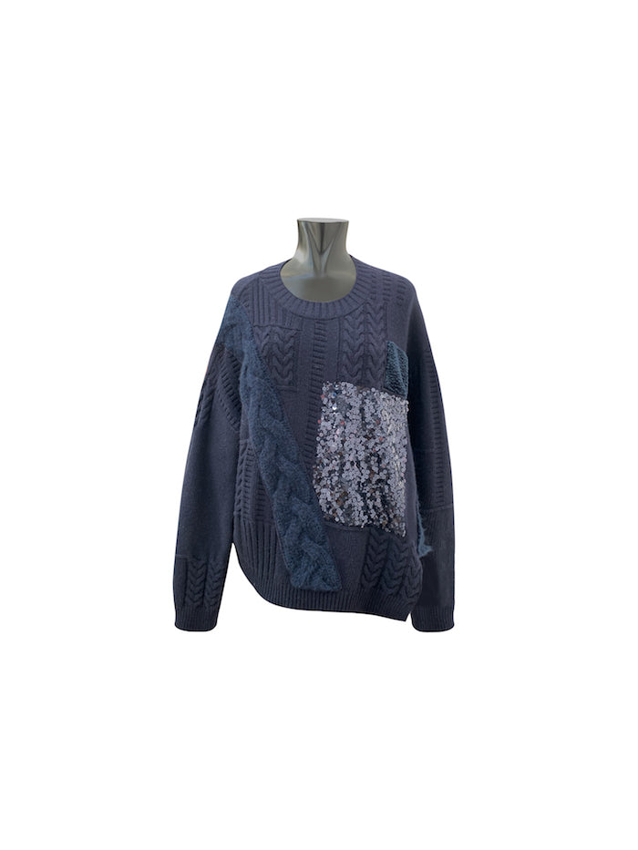 Pull en maille asymétrique Tricot Chic