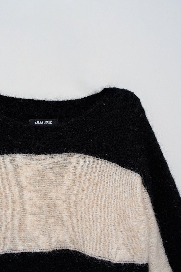 Pull en maille bicolore Salsa