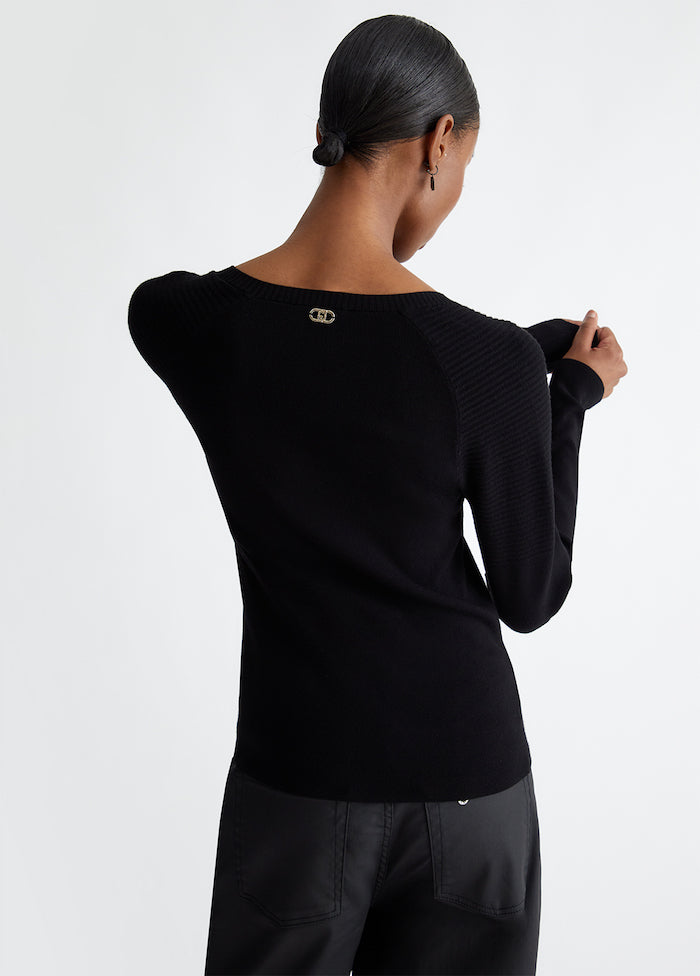 Pull en maille noir Liu Jo