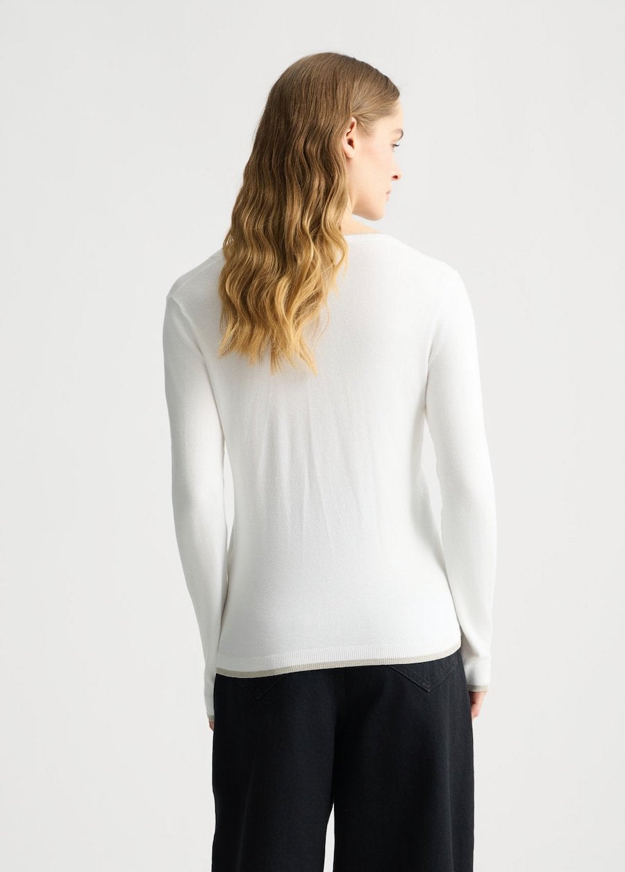 Pull en viscose blanc Liu Jo