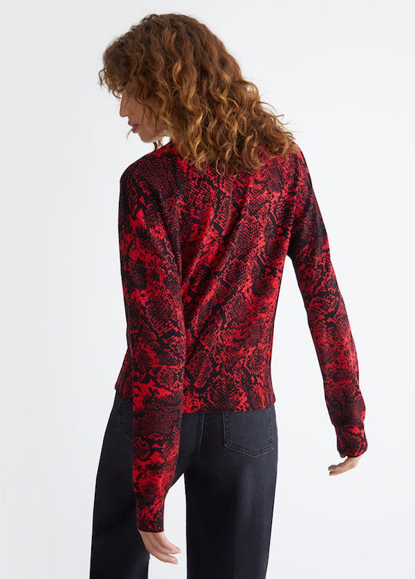 Pull en viscose imprimé python Liu Jo