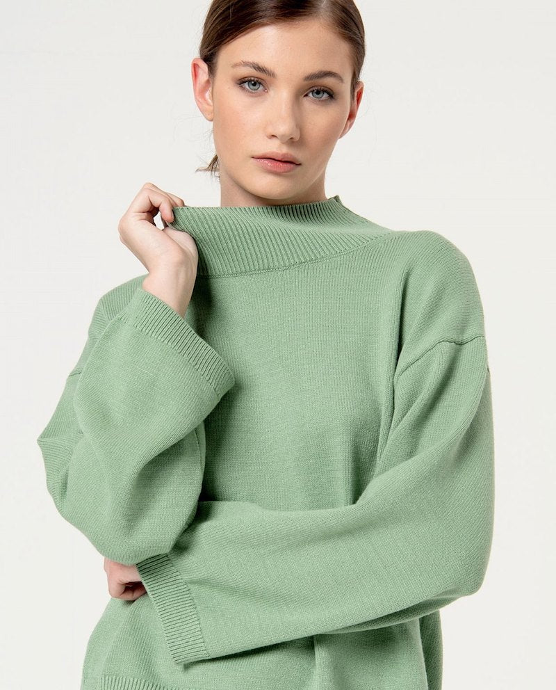 Pull large Surkana vert