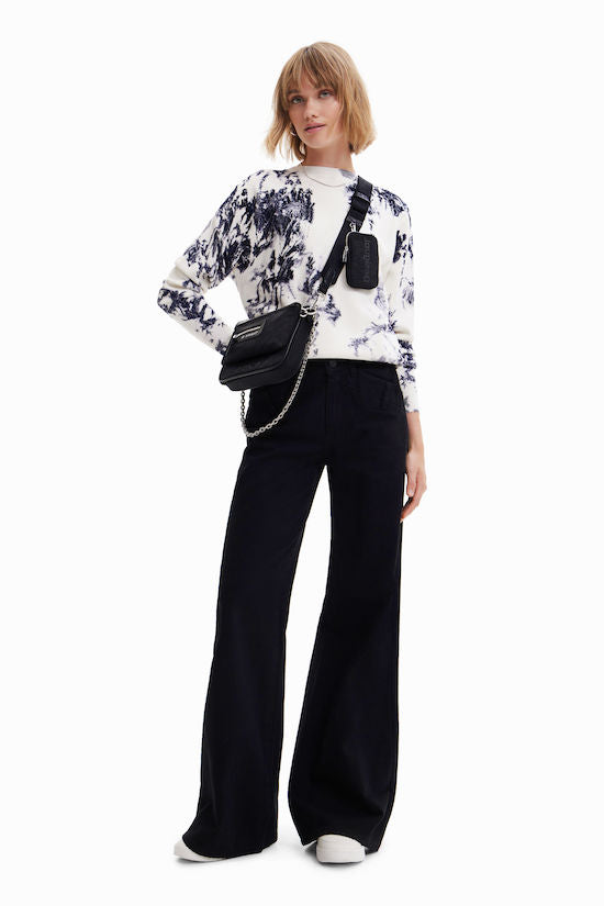 Pull Nia imprimé feuilles Desigual