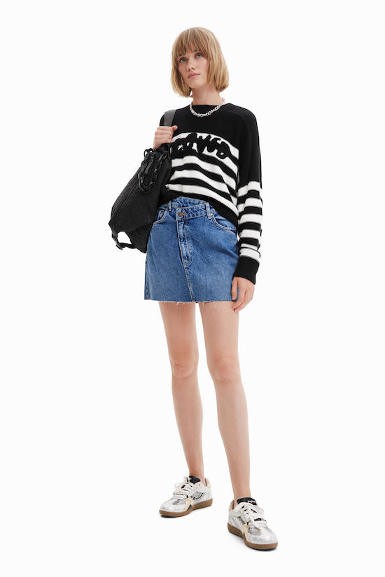 Pull oversize à rayures Desigual 22WWJF26