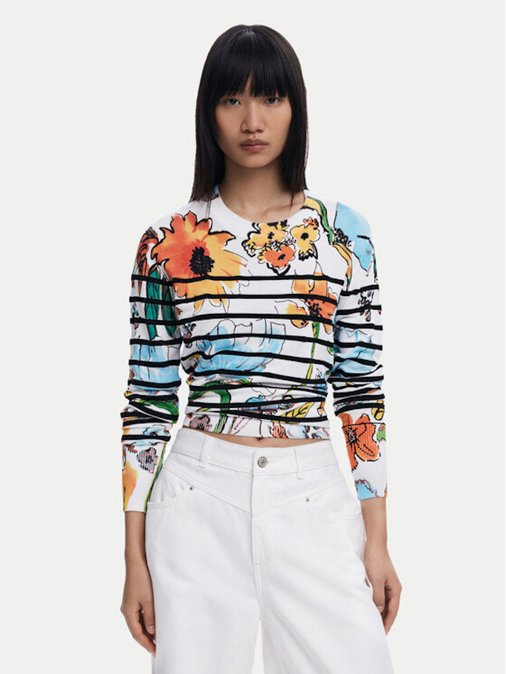 Pull à rayures horizontales pour femme I Pull à rayures horizontales pour femme I