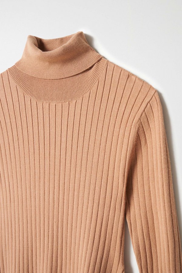 Robe asymétrique Salsa camel
