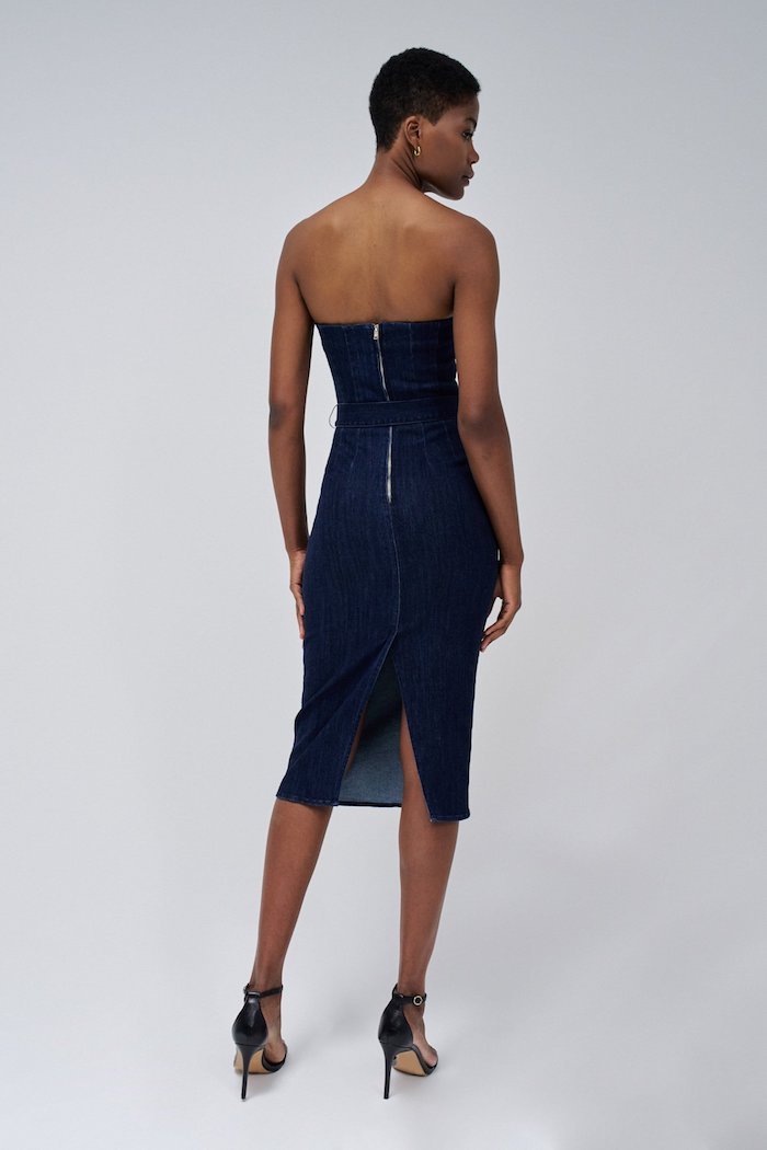 Robe bustier en jeans salsa