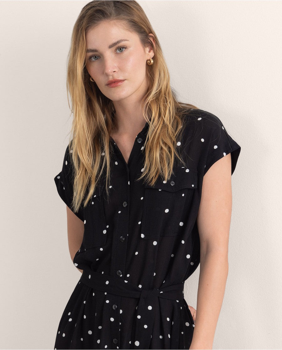 Robe chemise Surkana à pois