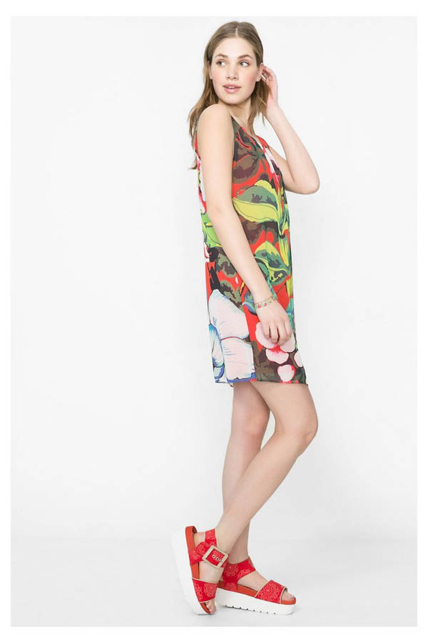 Robe Desigual 61V28P4 rouge imprimée