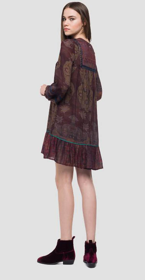 Robe en crêpe Replay W9358