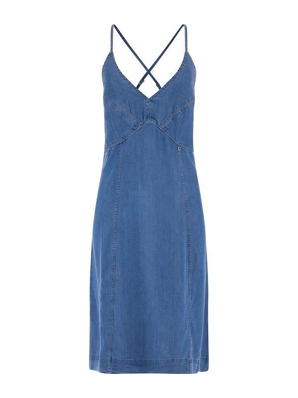 Robe jeans tencel Guess à bretelles