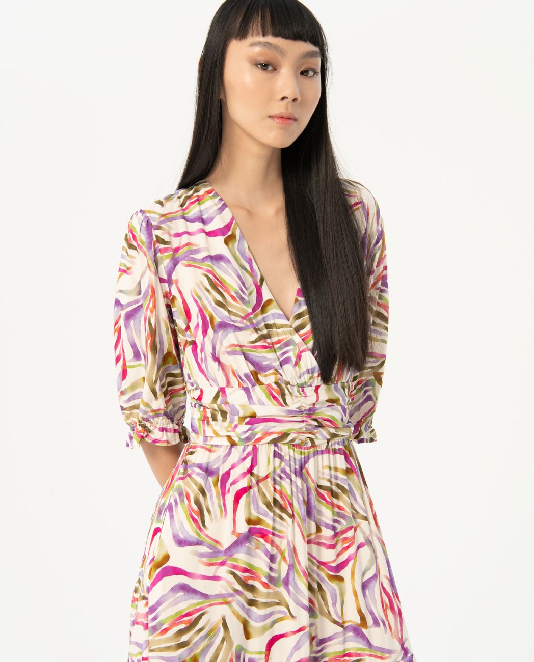 Robe longue violette Surkana