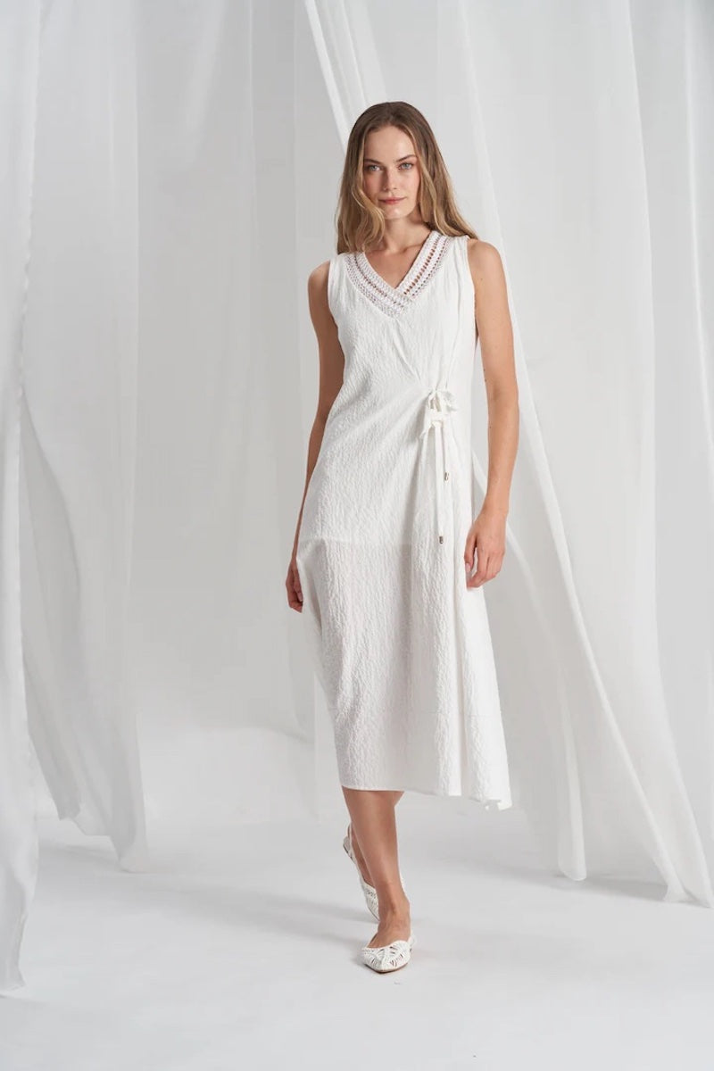 Robe midi en pur coton Tricot Chic