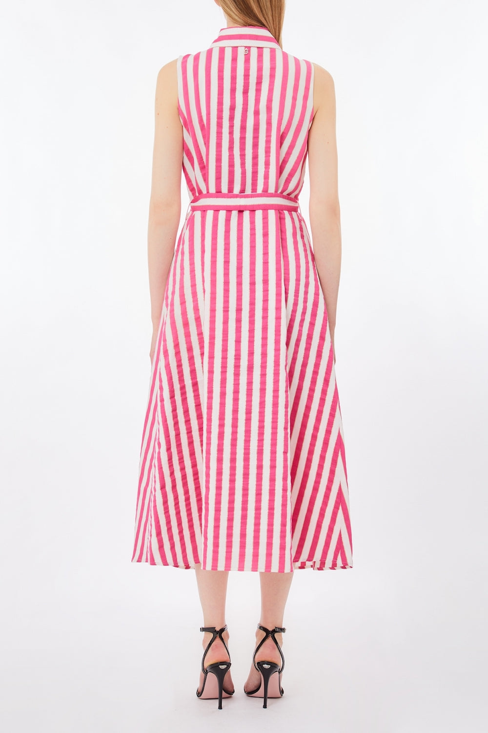 Robe midi rayée rose Liu Jo