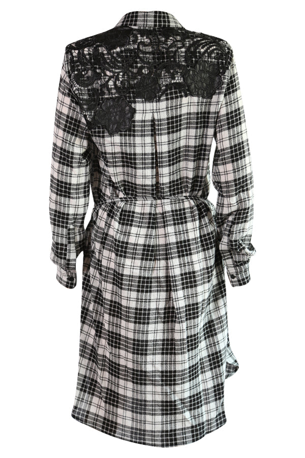 Robe tunique Liu Jo W66166T9063 London check