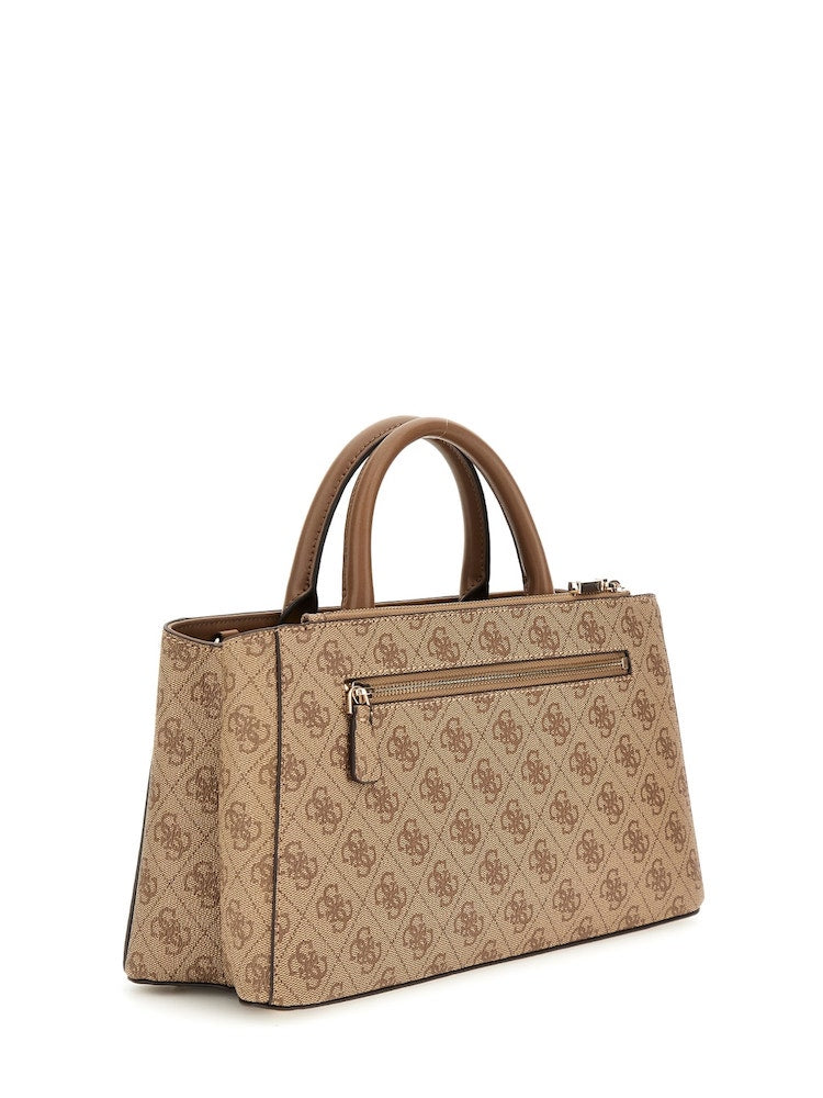 Sac à main camel avec logo Guess