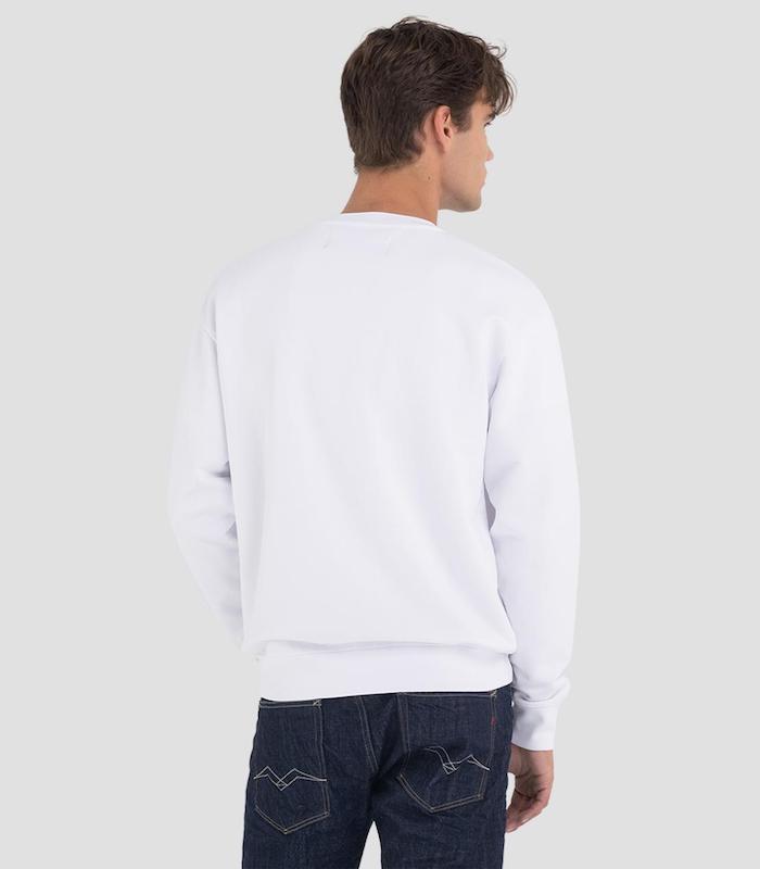 Sweat en coton blanc Replay M6527