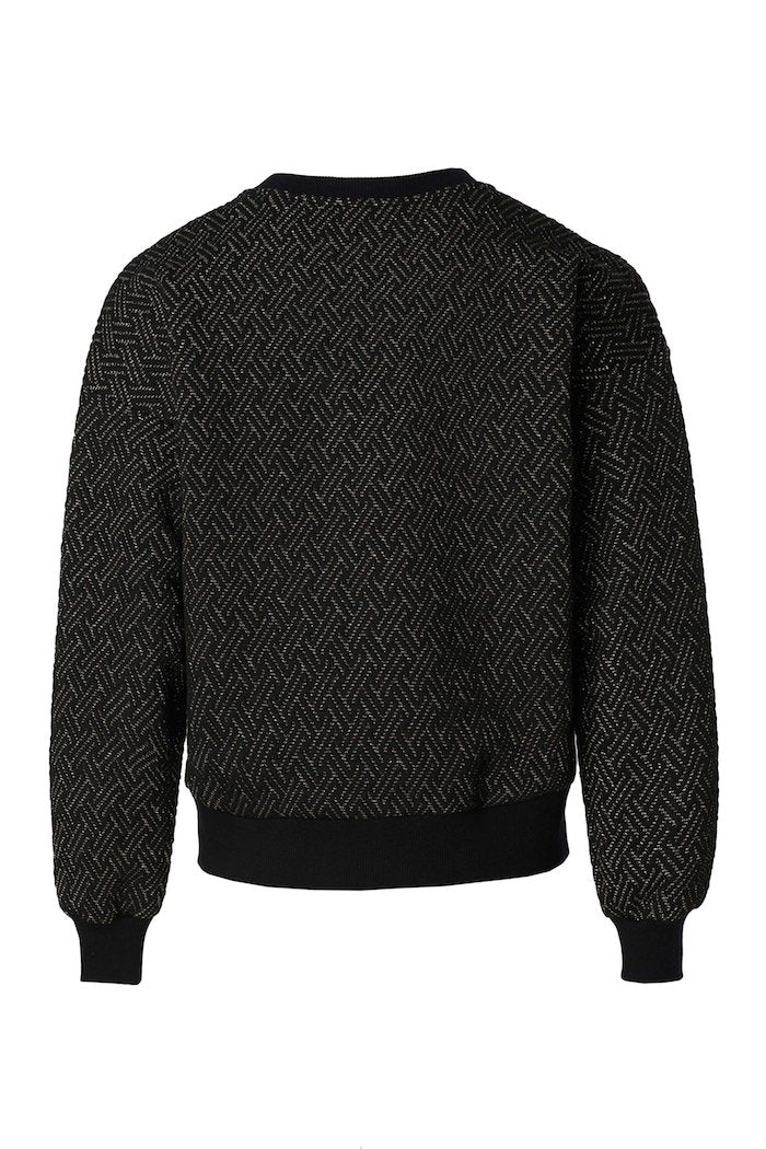 Sweat femme Salsa jeans noir et or