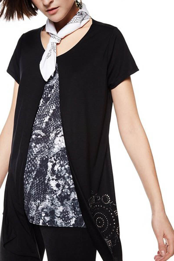 T shirt Desigual 18SWTKEE
