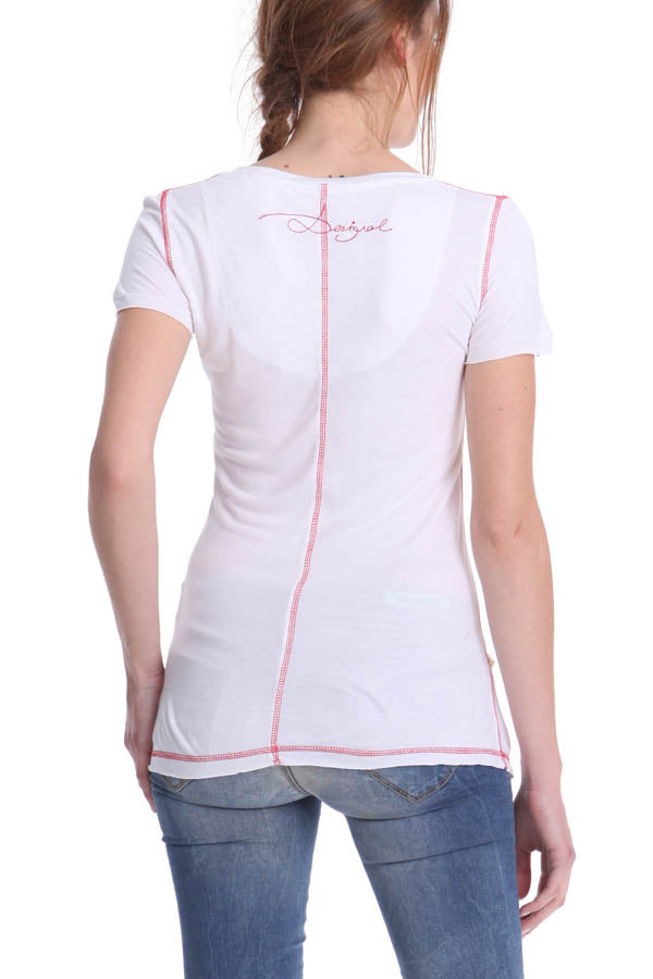 T Shirt Desigual 41T2490 blanc