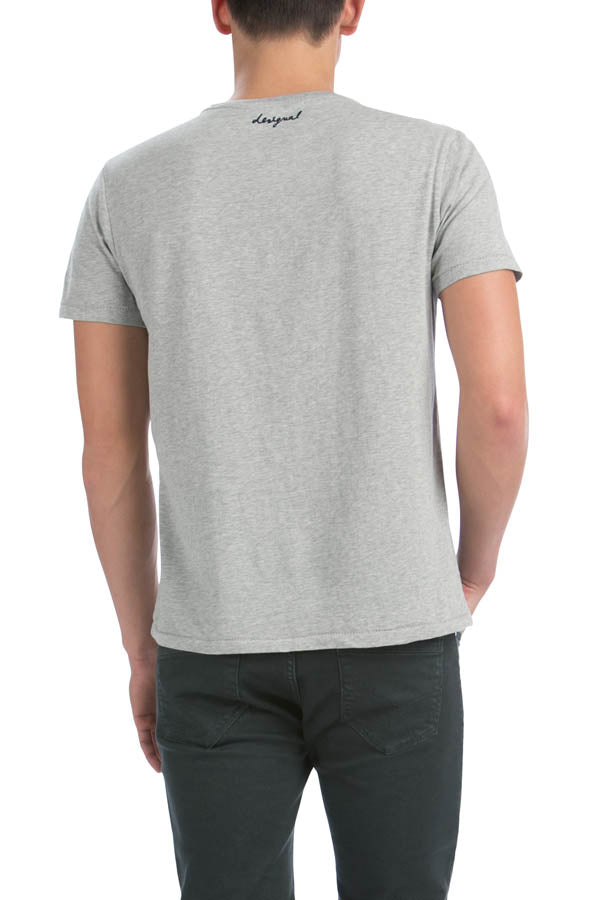T Shirt Desigual 56T14A7 gris chiné