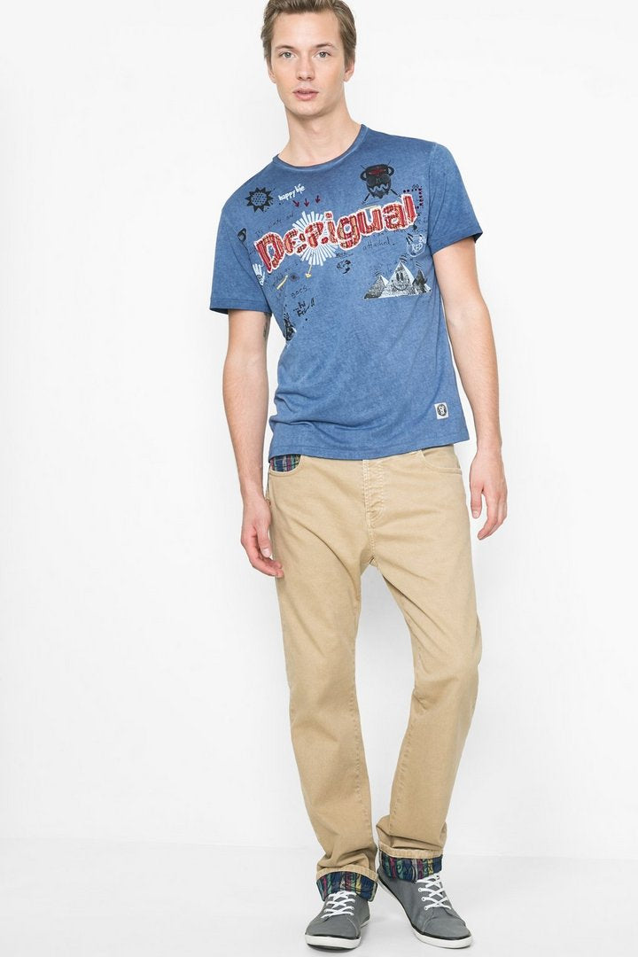 T Shirt Desigual 61T14B2 5128 Twilight Blue