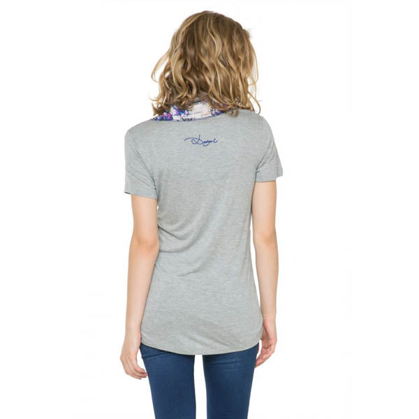 T Shirt Desigual 61T26B2 2042 Gris Vigore Claro