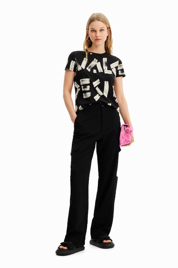 T-shirt Glasgow noir Desigual 23SWTKAP