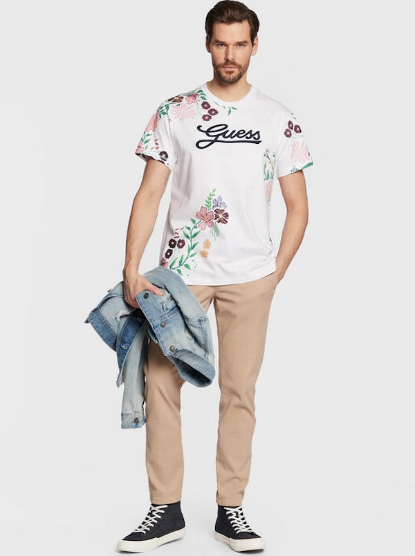 T-shirt imprime fleurs Guess M3GI07