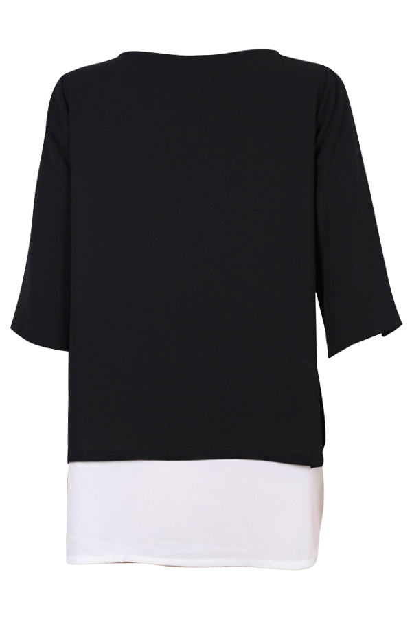 T Shirt La Fée Maraboutée FA5690 noir et blanc