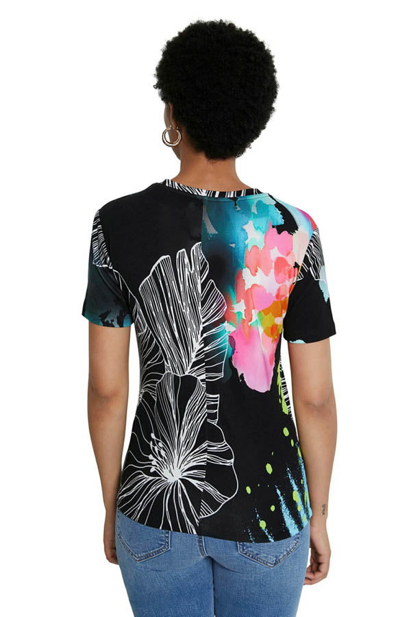 T-shirt Leaves Desigual 21SWTKDR