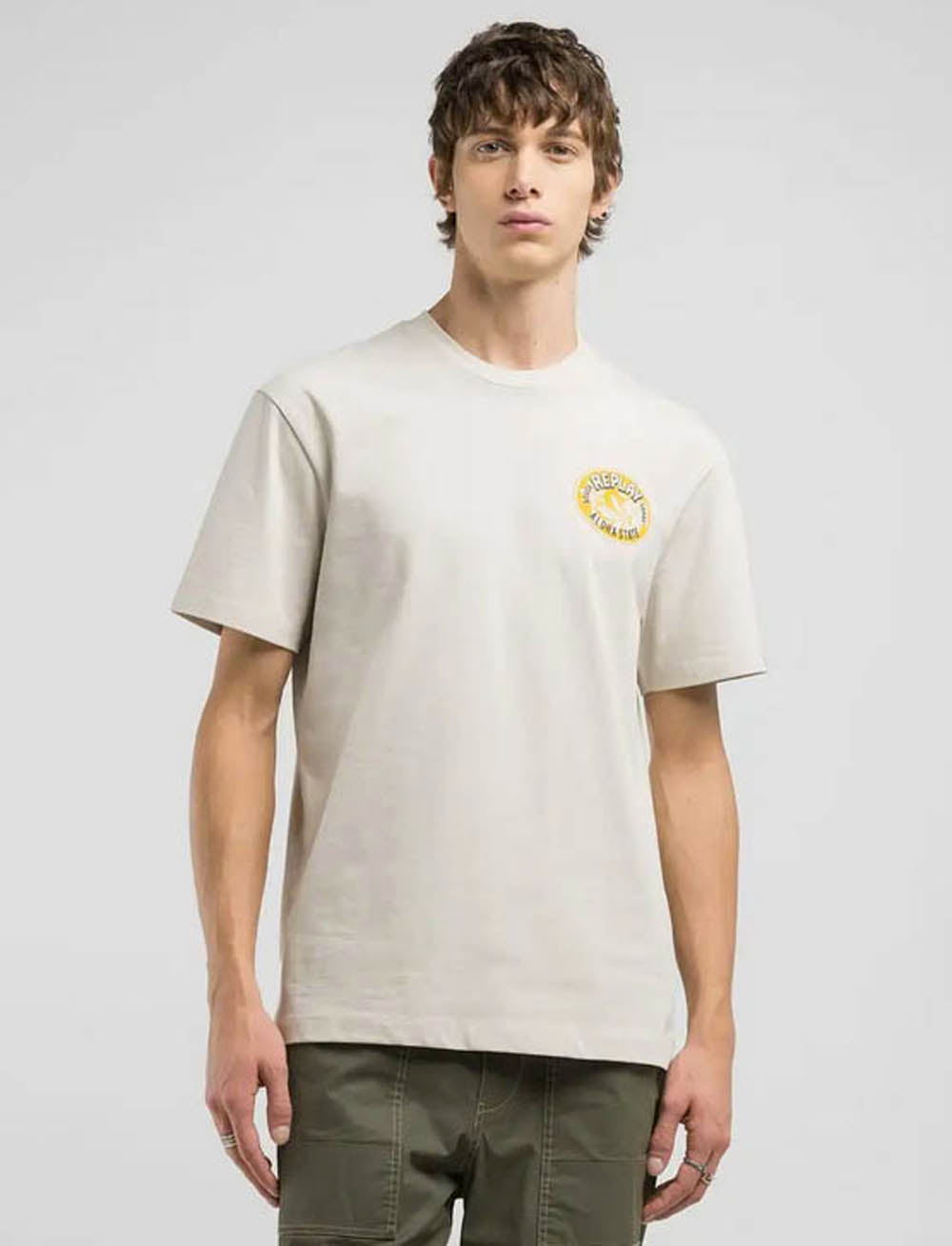 T shirt Replay M3066 alabaster