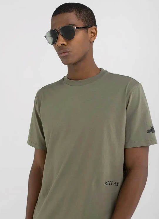 T shirt Replay M6768 Kaki