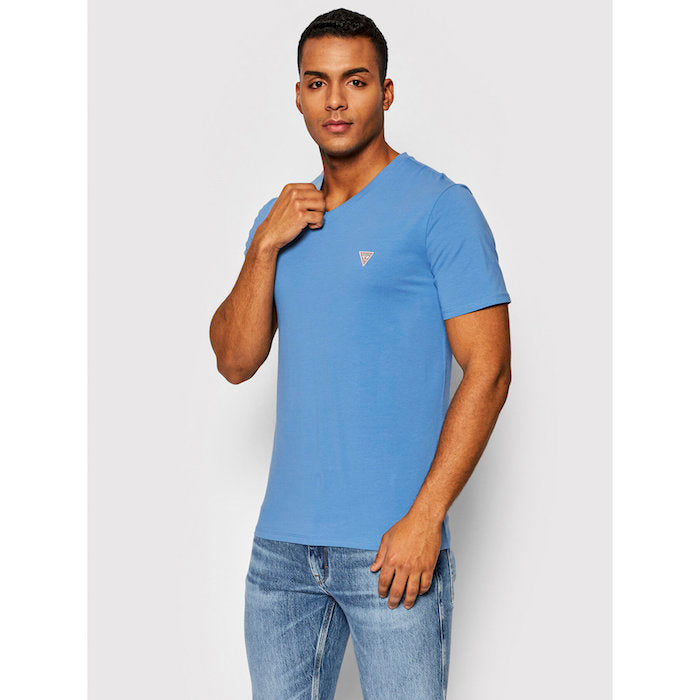T-shirt slim bleu Guess M1RI32
