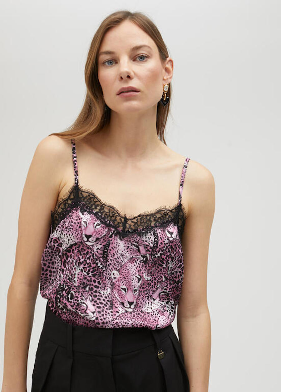 Top bretelle animalier Lola Casademunt