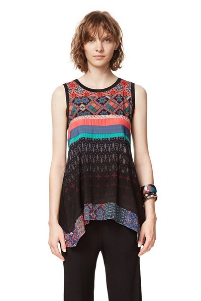 Top tunique Desigual 17WWTKK3MERIA