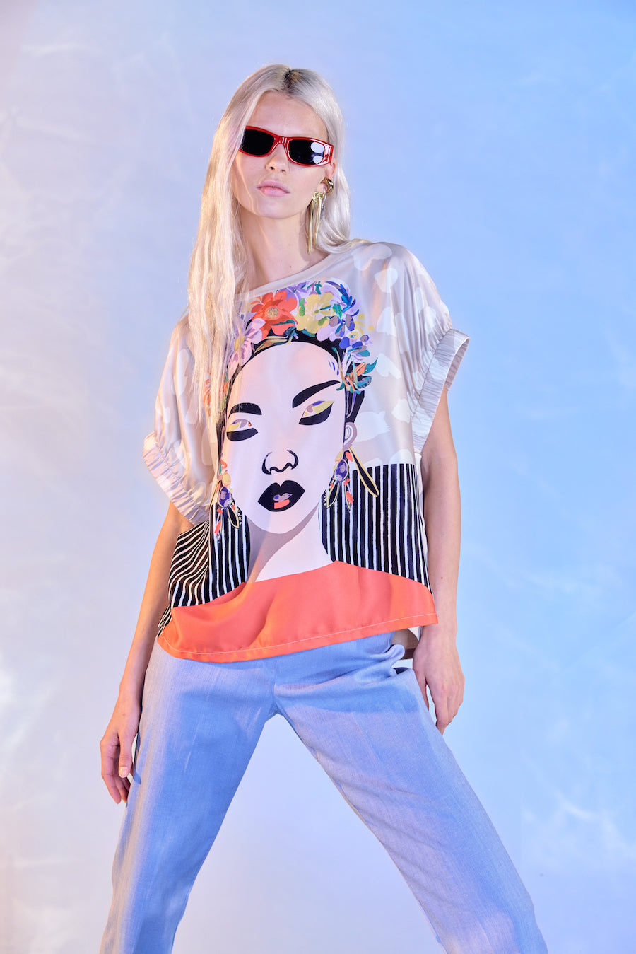 Tshirt ample avec visage Z.O.E.