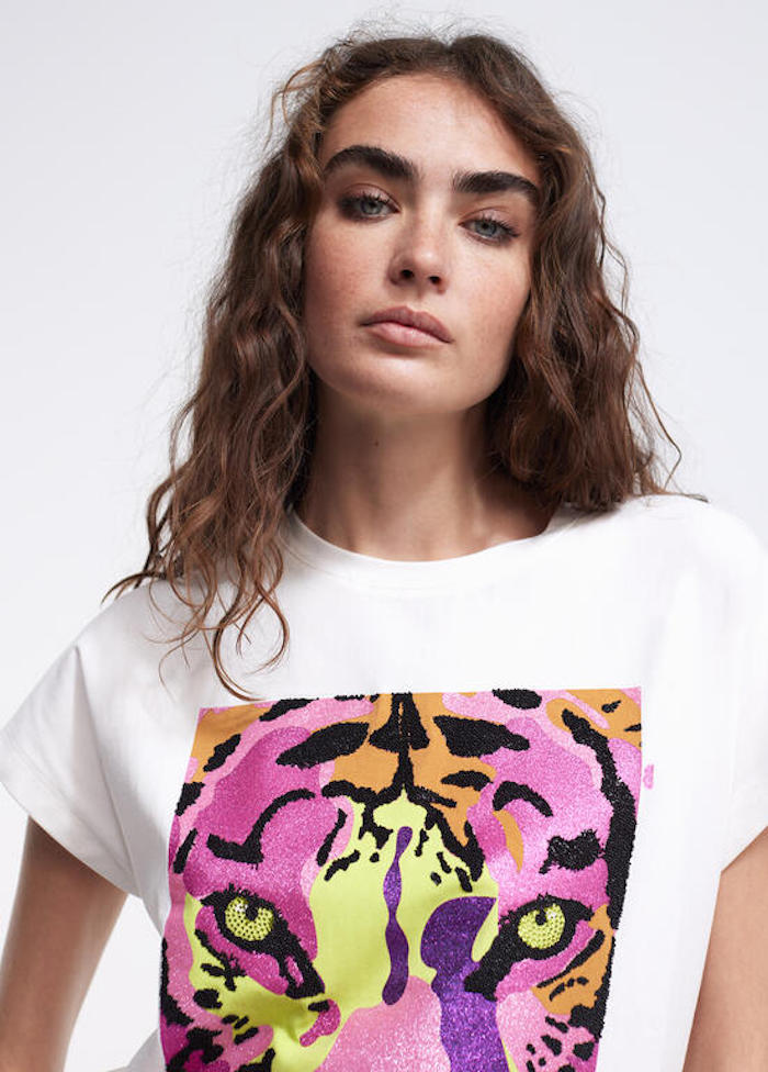 Tshirt strass et tigre Lola Casademunt