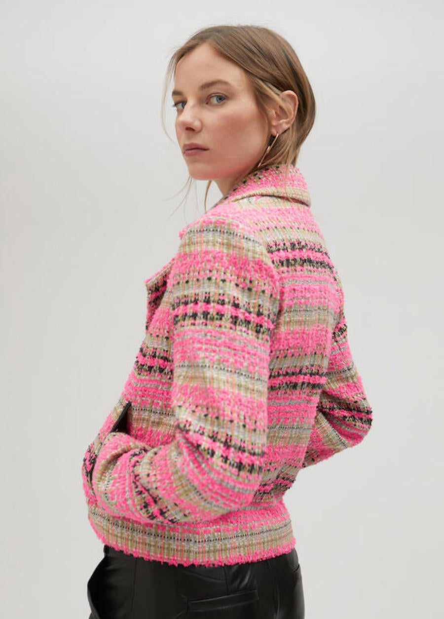 Veste biker rose Lola Casademunt