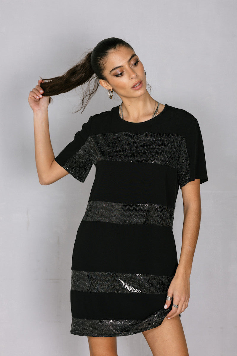 Robe droite avec sequins Freeman t Porter