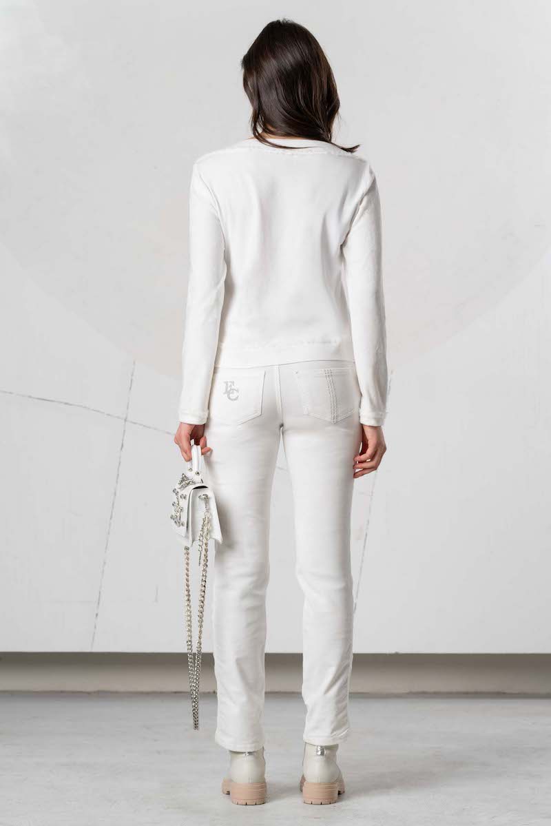 Pull fin Elisa Cavaletti blanc